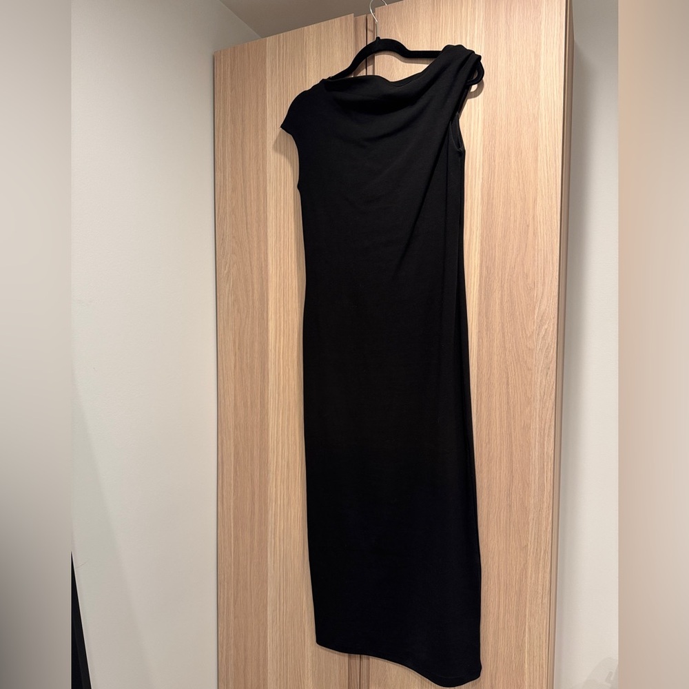 NWT Zara Black Sleeveless Midi Dress - L